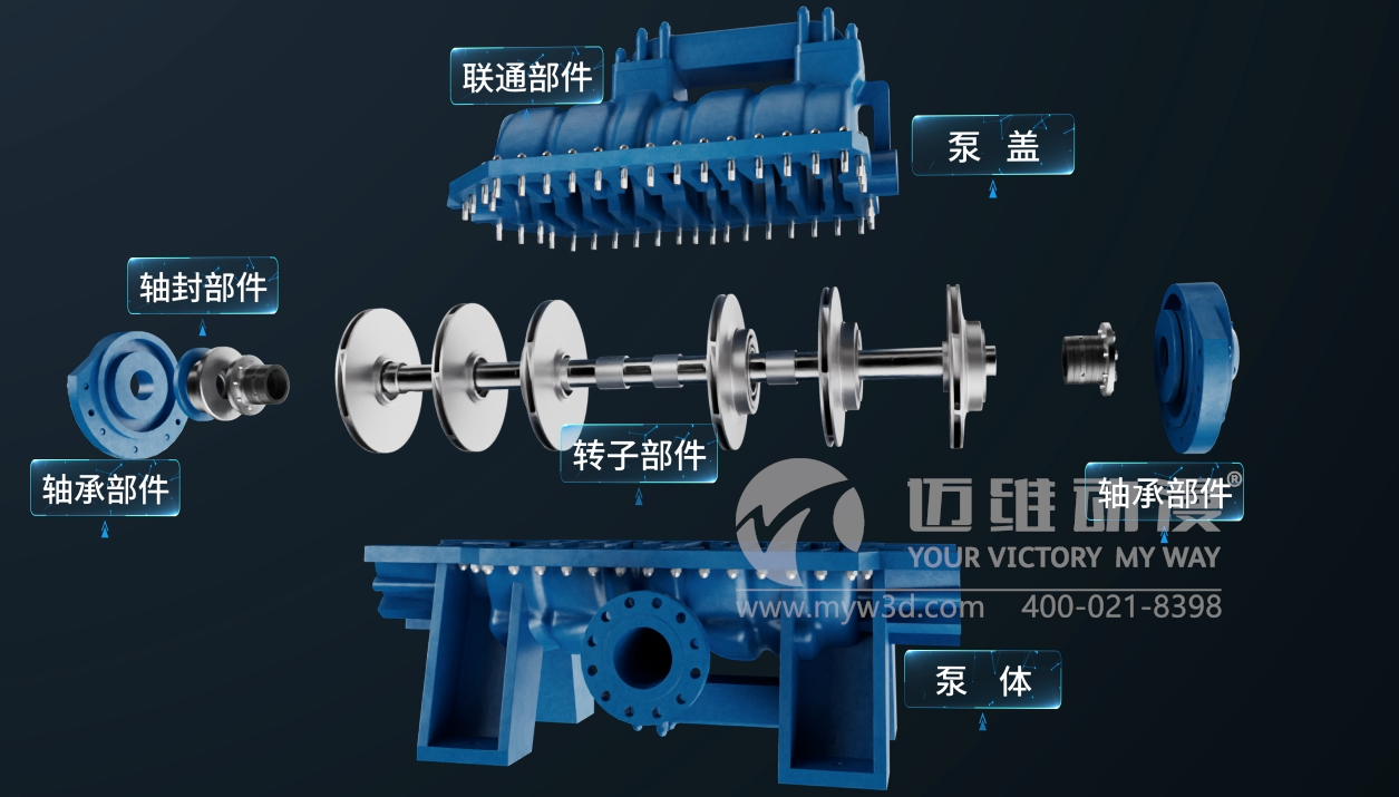 水平中開(kāi)多級(jí)離心泵產(chǎn)品演示三維動(dòng)畫(huà)(圖1) 水平中開(kāi)多級(jí)離心泵產(chǎn)品演示三維動(dòng)畫(huà)(圖1)